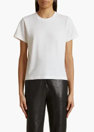 Khaite Emmylou T-Shirt In White | Thumbnail 2 Khaite Emmylou T-Shirt In White | Thumbnail 2