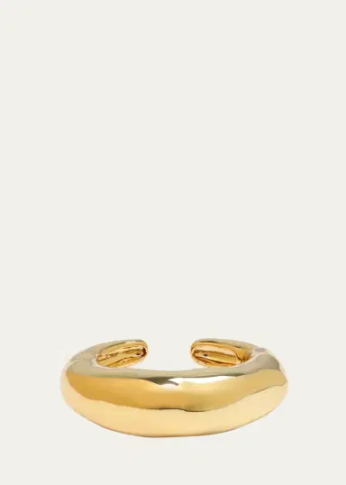 ALEXIS BITTAR Large Molten Gold Hinged Cuff Bracelet | Thumbnail 3 ALEXIS BITTAR Large Molten Gold Hinged Cuff Bracelet | Thumbnail 3