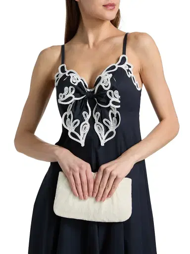 Cinq à Sept Women's Dama Embroidered Cotton Poplin Midi-Dress - Navy White | Thumbnail 6 Cinq à Sept Women's Dama Embroidered Cotton Poplin Midi-Dress - Navy White | Thumbnail 6
