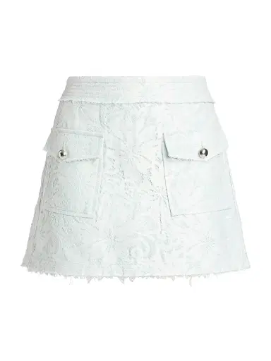 Ramy Brook Women's Zoey Hibiscus Lace Miniskirt - Blue Breeze Lace - Size 14 | Thumbnail 1 Ramy Brook Women's Zoey Hibiscus Lace Miniskirt - Blue Breeze Lace - Size 14 | Thumbnail 1