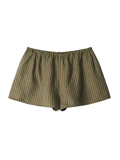 Staud Women's Paddle Striped Linen Shorts - Porto Stripe | Thumbnail 1 Staud Women's Paddle Striped Linen Shorts - Porto Stripe | Thumbnail 1