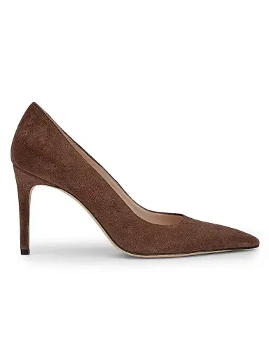 Stuart Weitzman Women's Stuart Power 85MM Suede Stiletto Pumps | Thumbnail 1 Stuart Weitzman Women's Stuart Power 85MM Suede Stiletto Pumps | Thumbnail 1