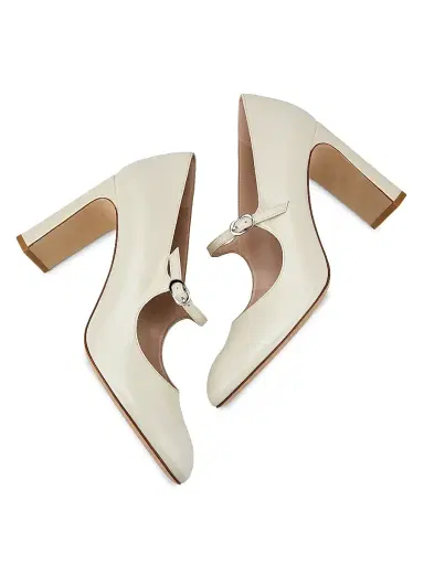 Stuart Weitzman Women's Babette 85MM Patent Leather Mary Janes | Thumbnail 6 Stuart Weitzman Women's Babette 85MM Patent Leather Mary Janes | Thumbnail 6