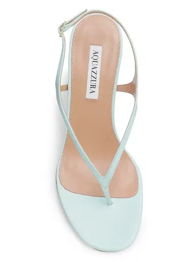 Aquazzura Women's Bikini 75MM Leather Thong Sandals - Seabreeze | Thumbnail 3 Aquazzura Women's Bikini 75MM Leather Thong Sandals - Seabreeze | Thumbnail 3