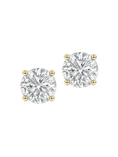 Saks Fifth Avenue Diamonds Women's 18K Gold & 4.00 TCW Lab-Grown Diamond Stud Earrings - Yellow Gold | Thumbnail 1 Saks Fifth Avenue Diamonds Women's 18K Gold & 4.00 TCW Lab-Grown Diamond Stud Earrings - Yellow Gold | Thumbnail 1