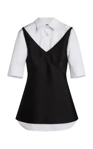 Balenciaga Layered Wool-Silk Shirt Dress | Thumbnail 3 Balenciaga Layered Wool-Silk Shirt Dress | Thumbnail 3