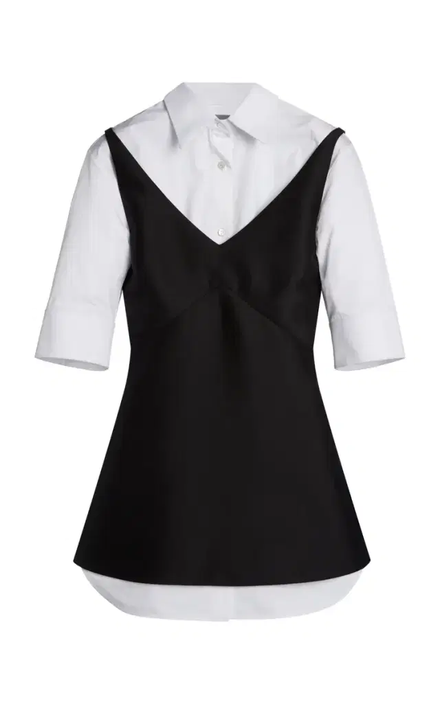 Layered Wool-Silk Shirt Dress Layered Wool-Silk Shirt Dress