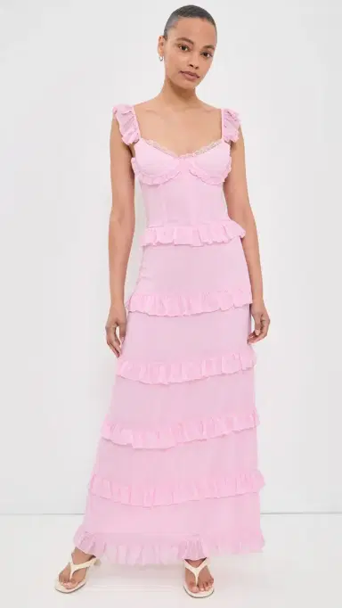 Runaway the Label elvina Maxi Dress Pink Polka Dot | Thumbnail 2 Runaway the Label elvina Maxi Dress Pink Polka Dot | Thumbnail 2