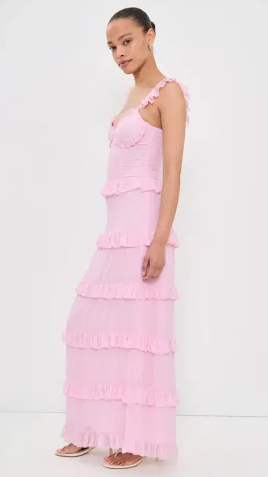 Runaway the Label elvina Maxi Dress Pink Polka Dot | Thumbnail 4 Runaway the Label elvina Maxi Dress Pink Polka Dot | Thumbnail 4