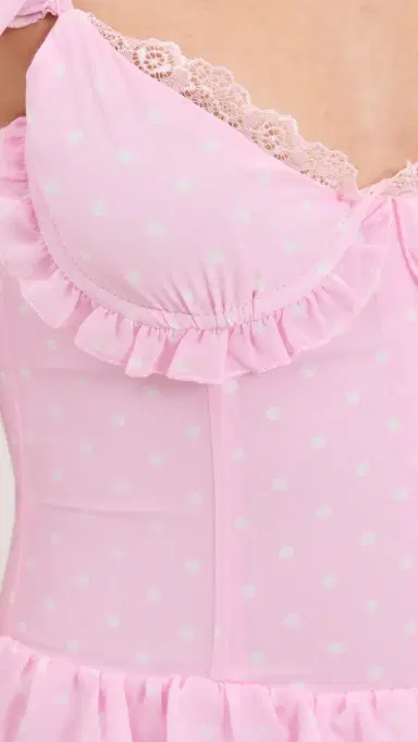 Runaway the Label elvina Maxi Dress Pink Polka Dot | Thumbnail 6 Runaway the Label elvina Maxi Dress Pink Polka Dot | Thumbnail 6
