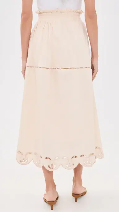 Moon River Eyelet Detail Skirt Cream | Thumbnail 3 Moon River Eyelet Detail Skirt Cream | Thumbnail 3