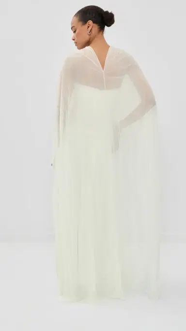 Simkhai Dani Bustier Gown With Cape Ivory 0 | Thumbnail 3 Simkhai Dani Bustier Gown With Cape Ivory 0 | Thumbnail 3
