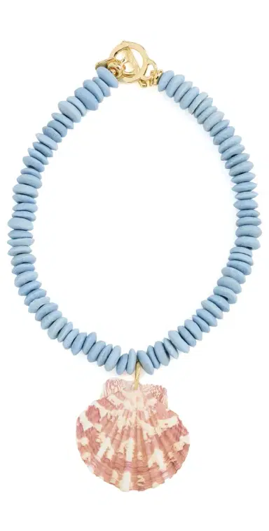 Logan Tay Carolina Blue Shell Necklace Blue One Size | Thumbnail 1 Logan Tay Carolina Blue Shell Necklace Blue One Size | Thumbnail 1