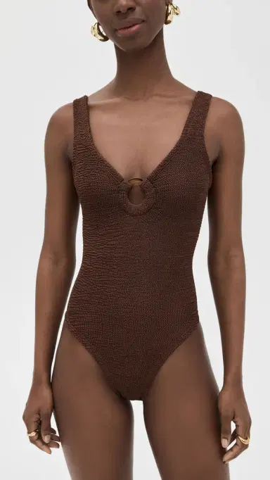 Hunza G Celine One Piece Metallic Chocolate One Size | Thumbnail 2 Hunza G Celine One Piece Metallic Chocolate One Size | Thumbnail 2