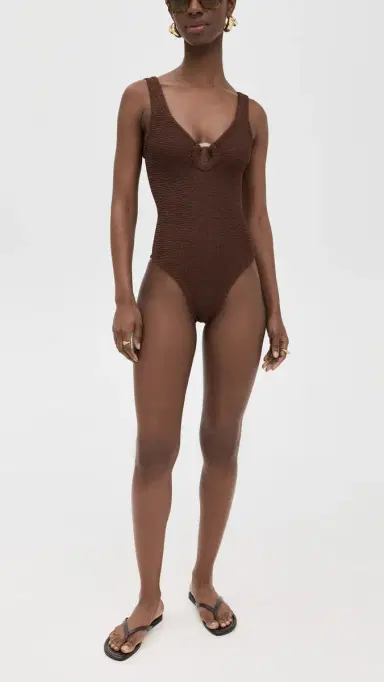 Hunza G Celine One Piece Metallic Chocolate One Size | Thumbnail 5 Hunza G Celine One Piece Metallic Chocolate One Size | Thumbnail 5