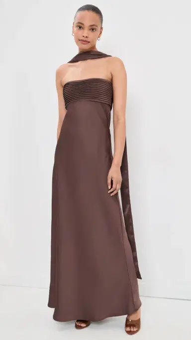Runaway The Label Elsa Maxi Dress Chocolate | Thumbnail 2 Runaway The Label Elsa Maxi Dress Chocolate | Thumbnail 2