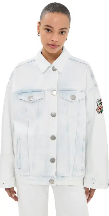 Marc Jacobs Oversized Denim Trucker Jacket Light Wash L | Thumbnail 1 Marc Jacobs Oversized Denim Trucker Jacket Light Wash L | Thumbnail 1