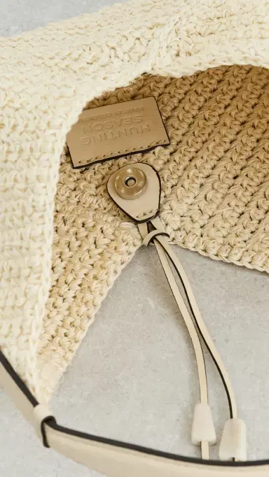 Hunting Season The Small Origami Tote Bag Natural/Oyster One Size | Thumbnail 6 Hunting Season The Small Origami Tote Bag Natural/Oyster One Size | Thumbnail 6