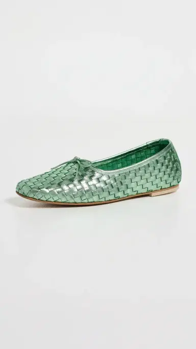 Freda Salvador Jada Flats Mint Metallic | Thumbnail 2 Freda Salvador Jada Flats Mint Metallic | Thumbnail 2