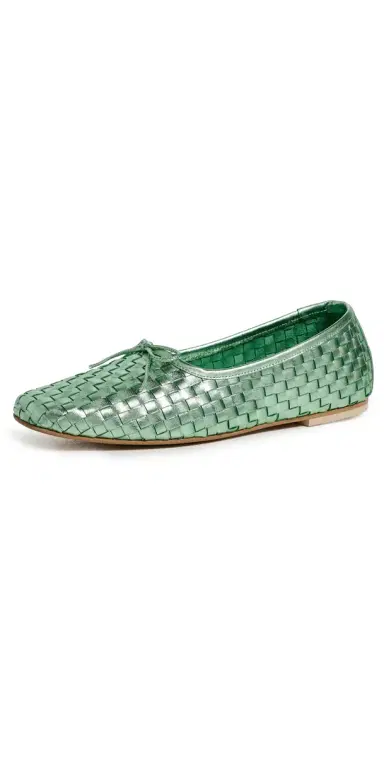 Freda Salvador Jada Flats Mint Metallic | Thumbnail 1 Freda Salvador Jada Flats Mint Metallic | Thumbnail 1