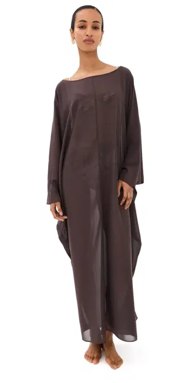 Staud Nour Coverup Dress Espresso | Thumbnail 1 Staud Nour Coverup Dress Espresso | Thumbnail 1