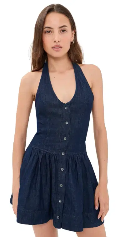 Free People Clean Break Denim Mini Dress Night Wash | Thumbnail 1 Free People Clean Break Denim Mini Dress Night Wash | Thumbnail 1
