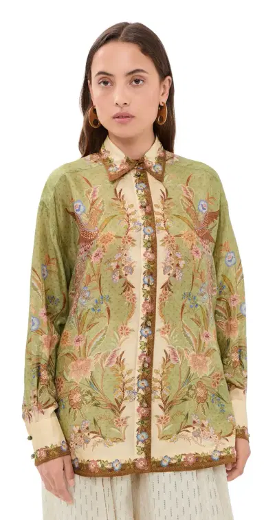 Zimmermann Silk Indra Relaxed Shirt | Thumbnail 1 Zimmermann Silk Indra Relaxed Shirt | Thumbnail 1
