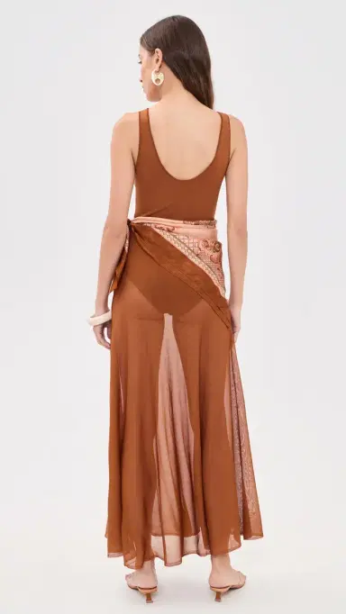 Zimmermann Aster Silk Scarf Maxi Dress Tan/Print | Thumbnail 3 Zimmermann Aster Silk Scarf Maxi Dress Tan/Print | Thumbnail 3