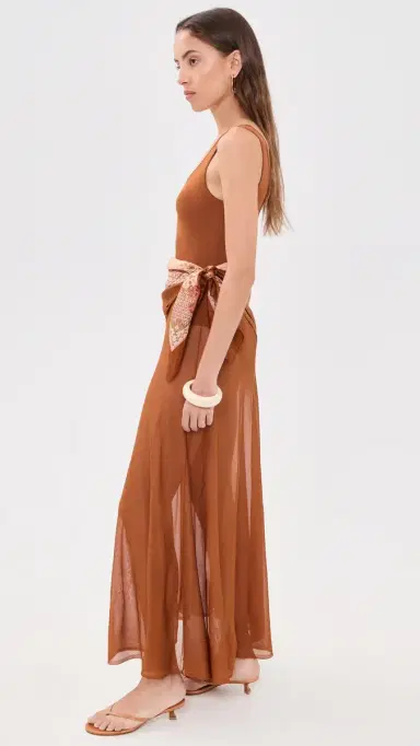 Zimmermann Aster Silk Scarf Maxi Dress Tan/Print | Thumbnail 4 Zimmermann Aster Silk Scarf Maxi Dress Tan/Print | Thumbnail 4