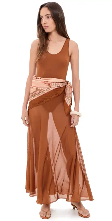 Zimmermann Aster Silk Scarf Maxi Dress Tan/Print | Thumbnail 1 Zimmermann Aster Silk Scarf Maxi Dress Tan/Print | Thumbnail 1