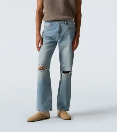 Frame Relaxed Jean distressed straight jeans | Thumbnail 3 Frame Relaxed Jean distressed straight jeans | Thumbnail 3