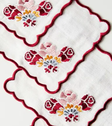Cabana Lea set of 4 linen and cotton napkins | Thumbnail 3 Cabana Lea set of 4 linen and cotton napkins | Thumbnail 3