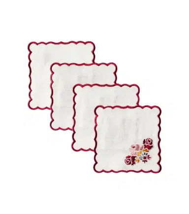 Cabana Lea set of 4 linen and cotton napkins | Thumbnail 1 Cabana Lea set of 4 linen and cotton napkins | Thumbnail 1