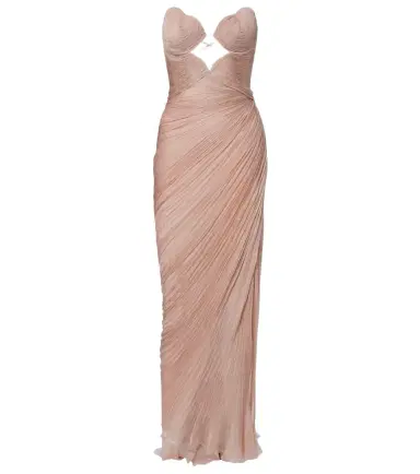 Maria Lucia Hohan Ananda pleated silk muslin bustier gown | Thumbnail 1 Maria Lucia Hohan Ananda pleated silk muslin bustier gown | Thumbnail 1