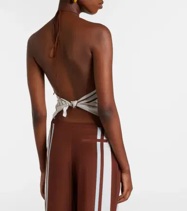 SIR. Marais striped halterneck silk top | Thumbnail 5 SIR. Marais striped halterneck silk top | Thumbnail 5