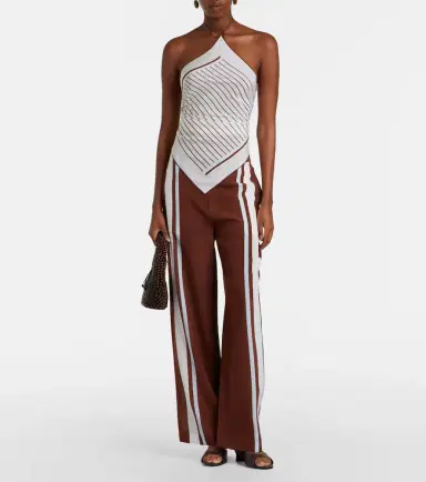 SIR. Marais striped halterneck silk top | Thumbnail 6 SIR. Marais striped halterneck silk top | Thumbnail 6