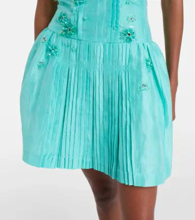 SHUSHU/TONG Embellished linen-blend minidress | Thumbnail 2 SHUSHU/TONG Embellished linen-blend minidress | Thumbnail 2