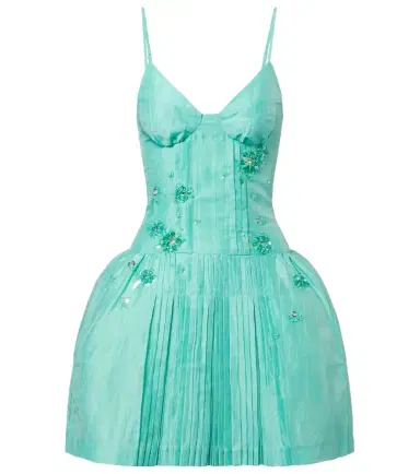 SHUSHU/TONG Embellished linen-blend minidress | Thumbnail 1 SHUSHU/TONG Embellished linen-blend minidress | Thumbnail 1