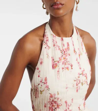 Agua by Agua Bendita Caña floral pleated linen top | Thumbnail 2 Agua by Agua Bendita Caña floral pleated linen top | Thumbnail 2