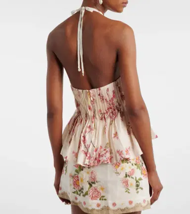 Agua by Agua Bendita Caña floral pleated linen top | Thumbnail 4 Agua by Agua Bendita Caña floral pleated linen top | Thumbnail 4