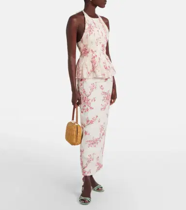 Agua by Agua Bendita Caña floral pleated linen top | Thumbnail 5 Agua by Agua Bendita Caña floral pleated linen top | Thumbnail 5