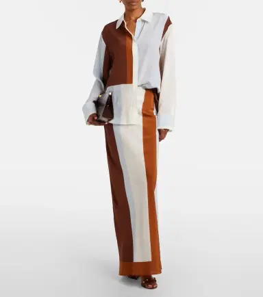 SIR. Striped silk maxi skirt | Thumbnail 2 SIR. Striped silk maxi skirt | Thumbnail 2