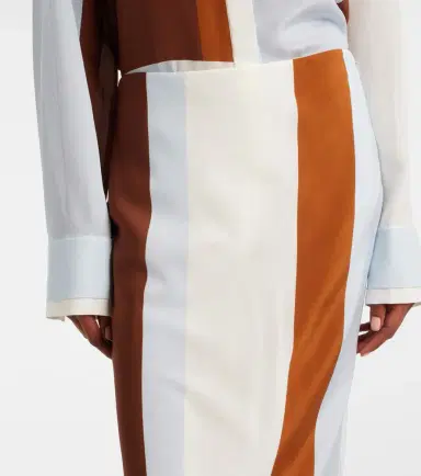 SIR. Striped silk maxi skirt | Thumbnail 6 SIR. Striped silk maxi skirt | Thumbnail 6