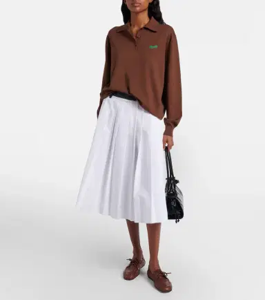 Prada Silk-blend polo sweater | Thumbnail 4 Prada Silk-blend polo sweater | Thumbnail 4