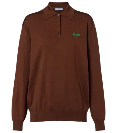 Prada Silk-blend polo sweater | Thumbnail 1 Prada Silk-blend polo sweater | Thumbnail 1