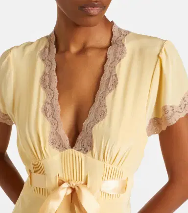 Rixo Marlice lace-trimmed silk maxi dress | Thumbnail 4 Rixo Marlice lace-trimmed silk maxi dress | Thumbnail 4