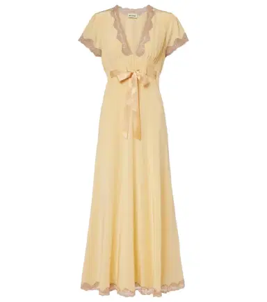 Rixo Marlice lace-trimmed silk maxi dress | Thumbnail 1 Rixo Marlice lace-trimmed silk maxi dress | Thumbnail 1