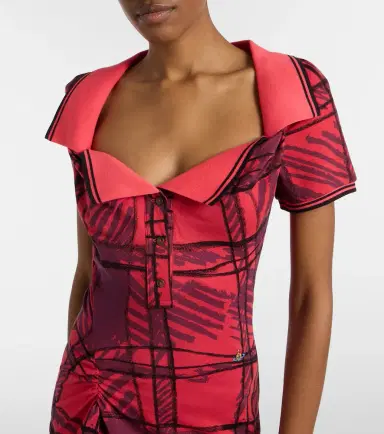Vivienne Westwood Long Monday checked cotton polo dress | Thumbnail 2 Vivienne Westwood Long Monday checked cotton polo dress | Thumbnail 2