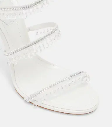 René Caovilla Chandelier embellished satin sandals | Thumbnail 2 René Caovilla Chandelier embellished satin sandals | Thumbnail 2