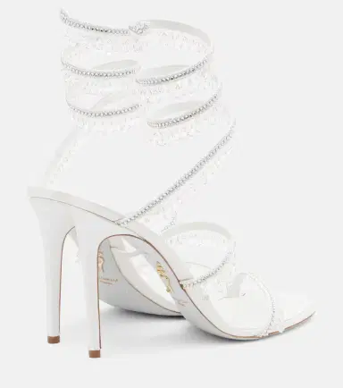 René Caovilla Chandelier embellished satin sandals | Thumbnail 3 René Caovilla Chandelier embellished satin sandals | Thumbnail 3